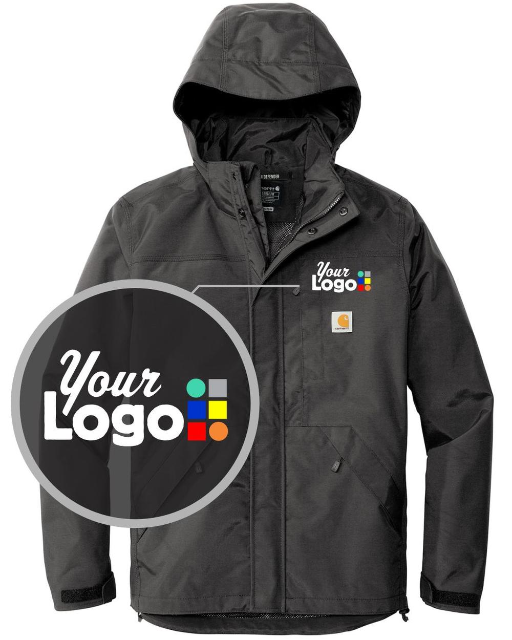 Carhartt Storm Defender Shoreline Hooded Custom Jacket, color: Shadow Grey