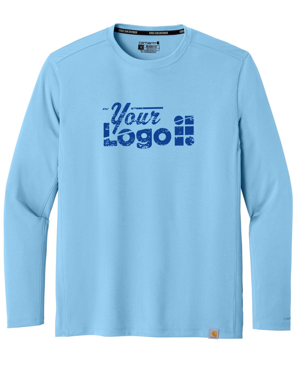 Carhartt L/S Force Sun Defender Custom T-Shirt, color: Fresh Water Blue
