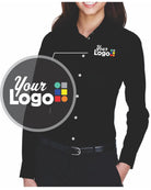 Devon & Jones L/S Crown Stretch Twill Custom Shirt, color: Black