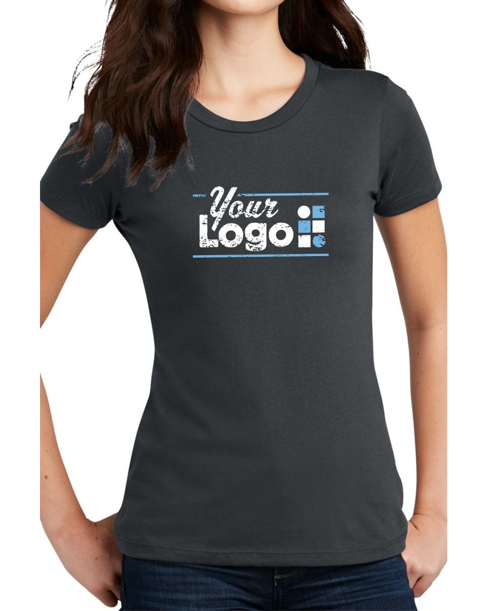 District S/S Perfect Blend CVC Custom T-Shirt, color: Charcoal