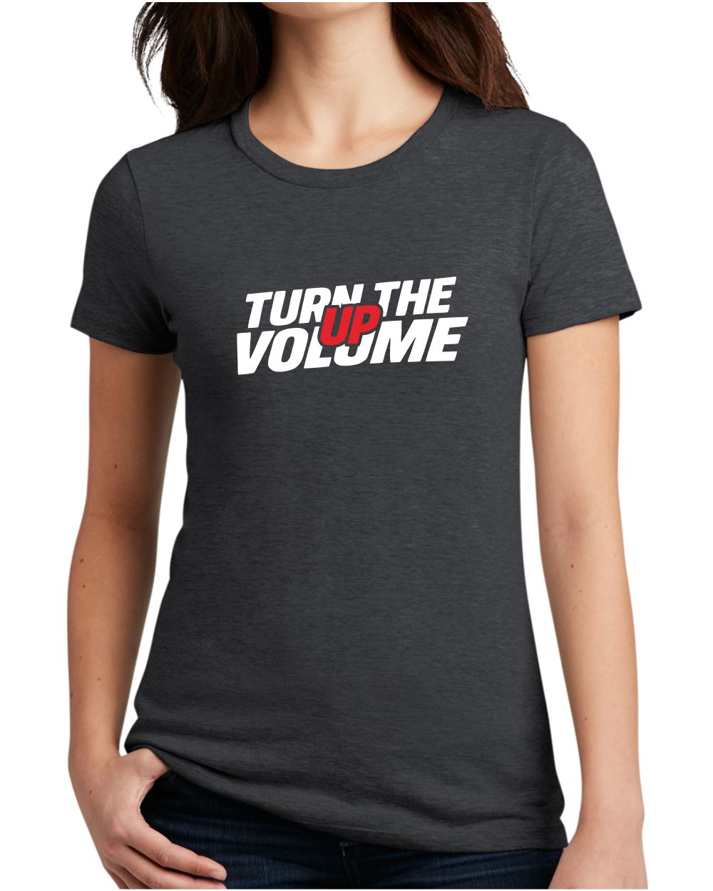 District S/S Perfect Blend Turn The Volume Up T-Shirt, color: Heathered Charcoal