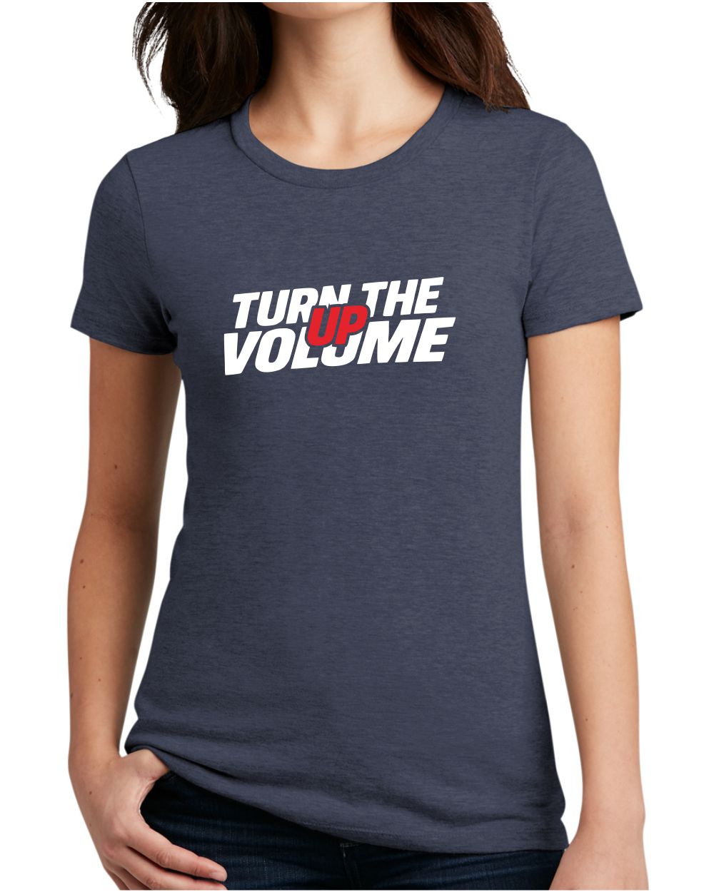 District S/S Perfect Blend Turn The Volume Up T-Shirt, color: Heathered Navy