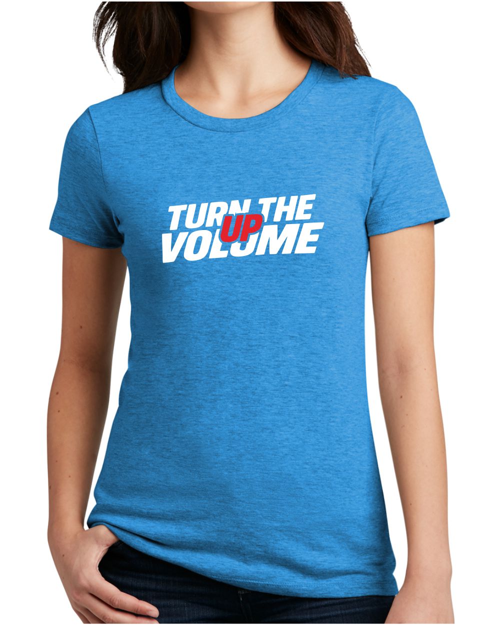 District S/S Perfect Blend Turn The Volume Up T-Shirt, color: Heathered Bright Turquoise
