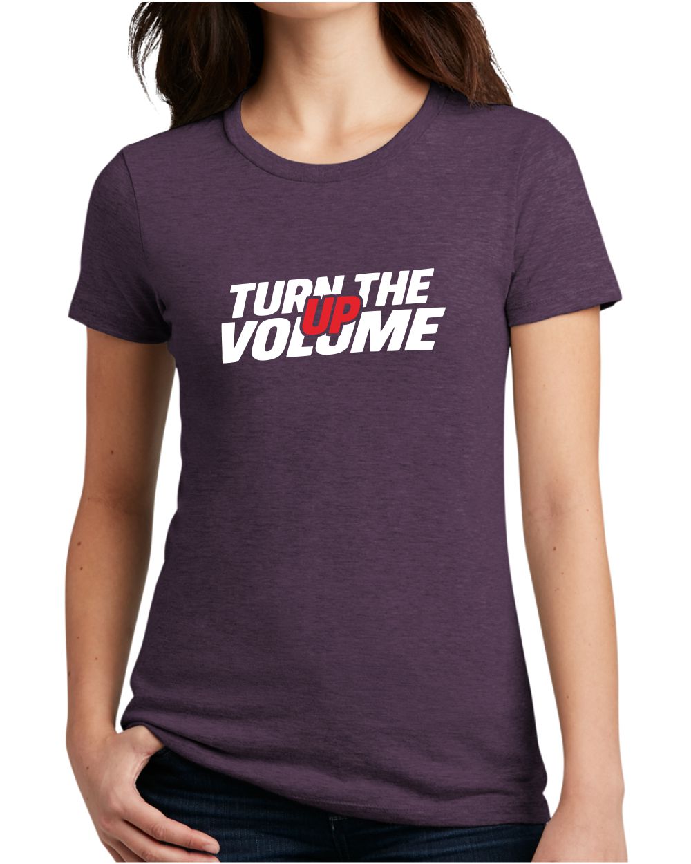 District S/S Perfect Blend Turn The Volume Up T-Shirt, color: Heathered Eggplant