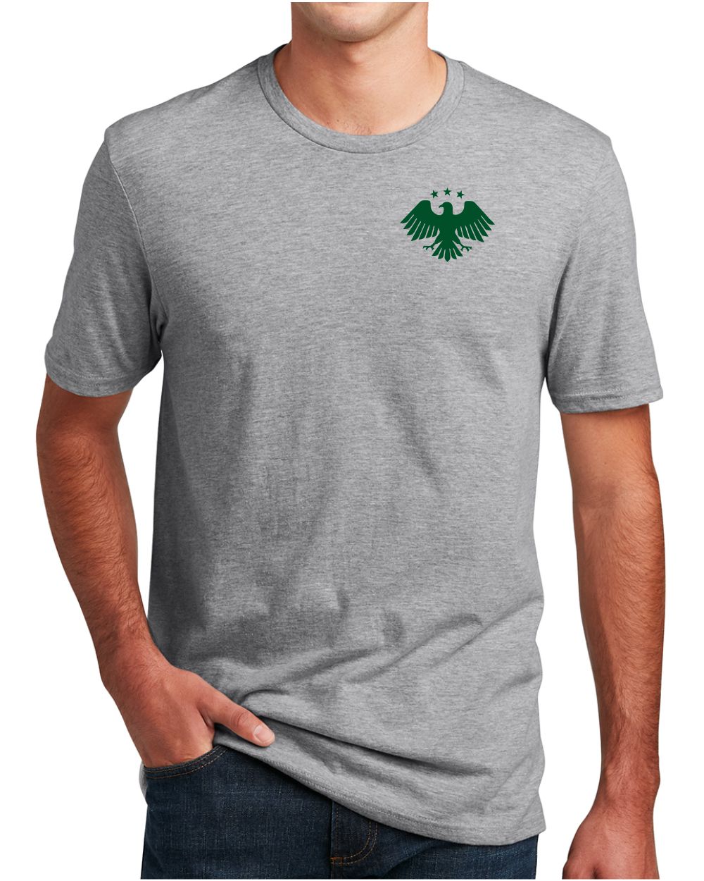 District S/S Perfect Blend Syria's New Eagle T-Shirt, color: Light Heather Grey