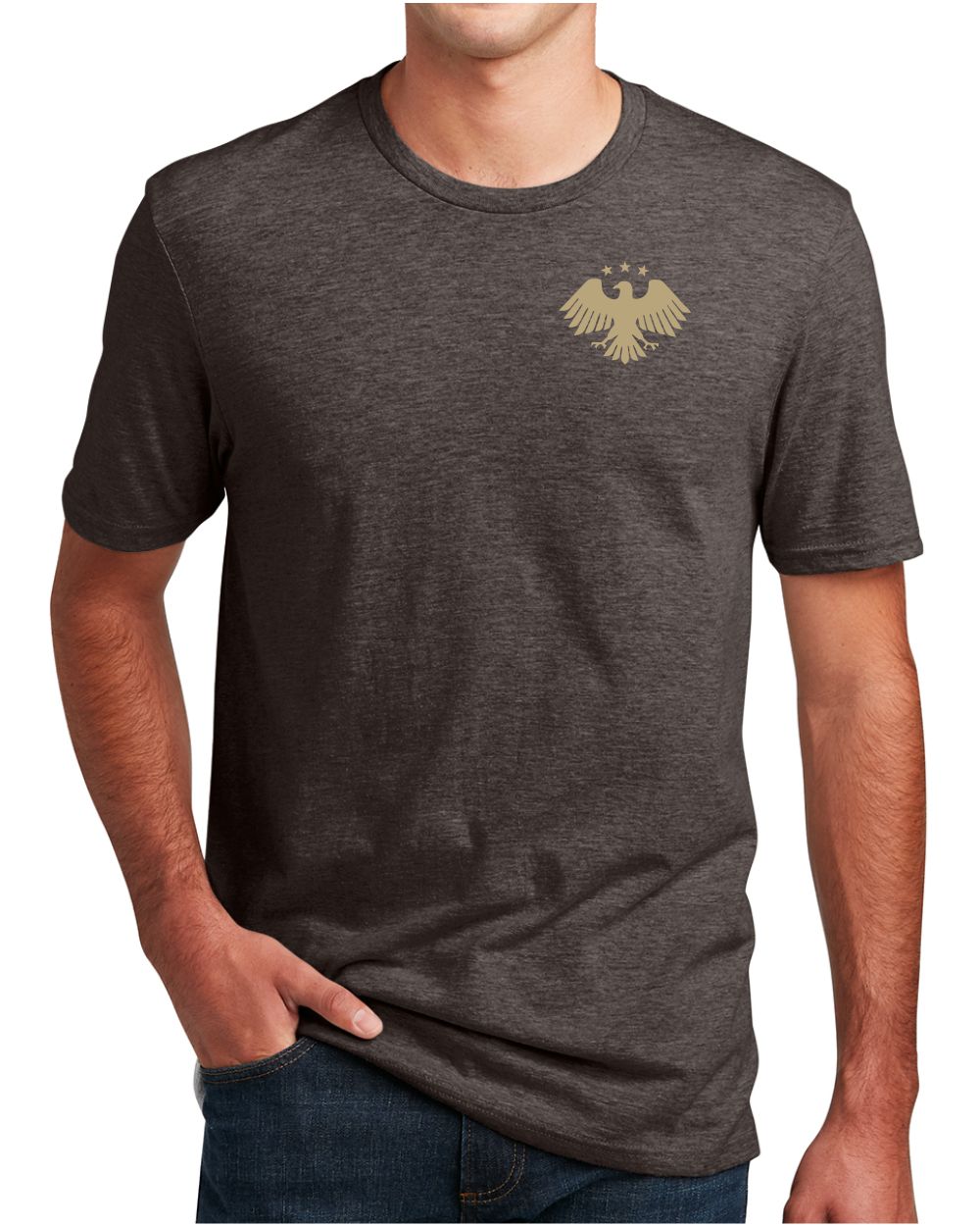 District S/S Perfect Blend Syria's New Eagle T-Shirt, color: Heathered Brown