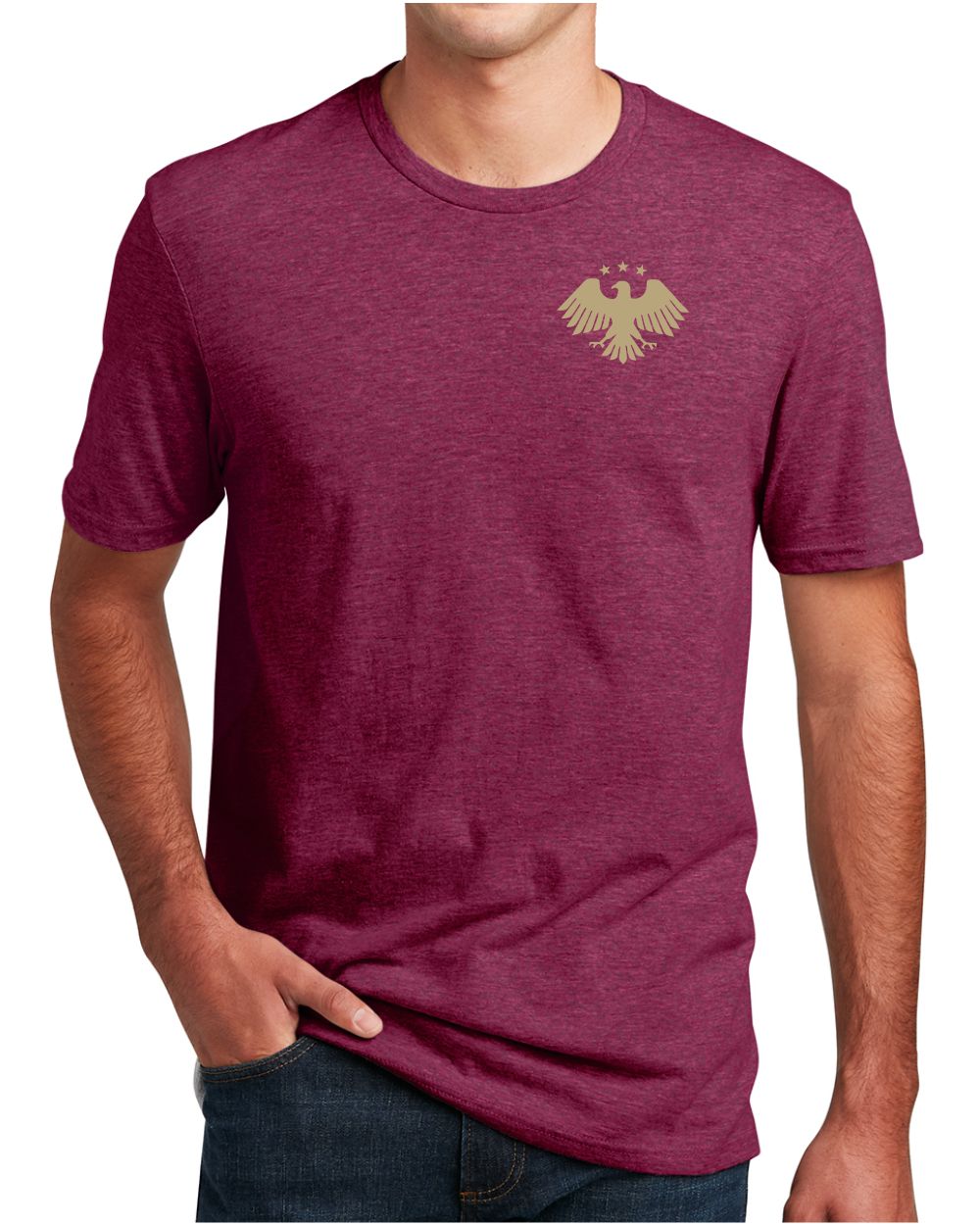 District S/S Perfect Blend Syria's New Eagle T-Shirt, color: Raspberry Fleck