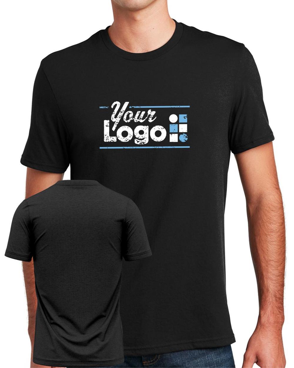 District S/S Perfect Blend CVC Custom T-Shirt, color: Black