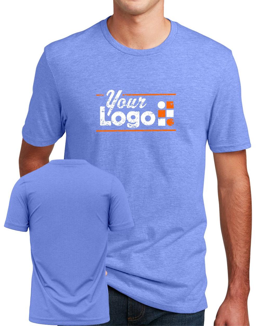 District S/S Perfect Blend CVC Custom T-Shirt, color: Electric Purple Heather