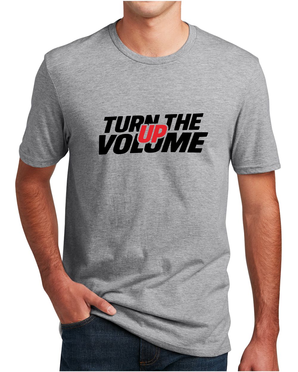 District S/S Perfect Blend Turn The Volume Up T-Shirt, color: Light Heather Grey