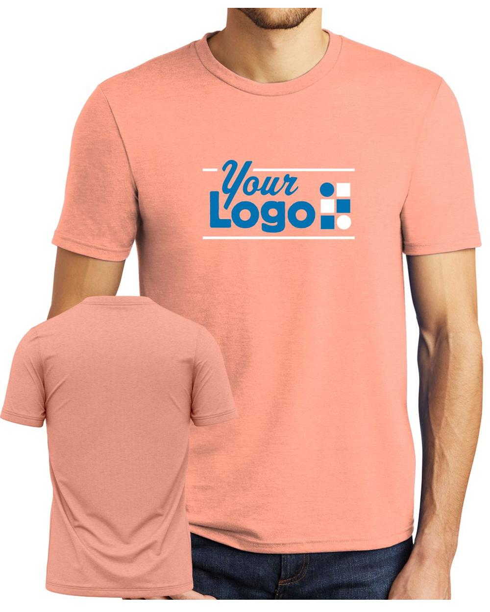 District S/S Perfect Tri Custom T-Shirt, color: Heathered Dusty Peach