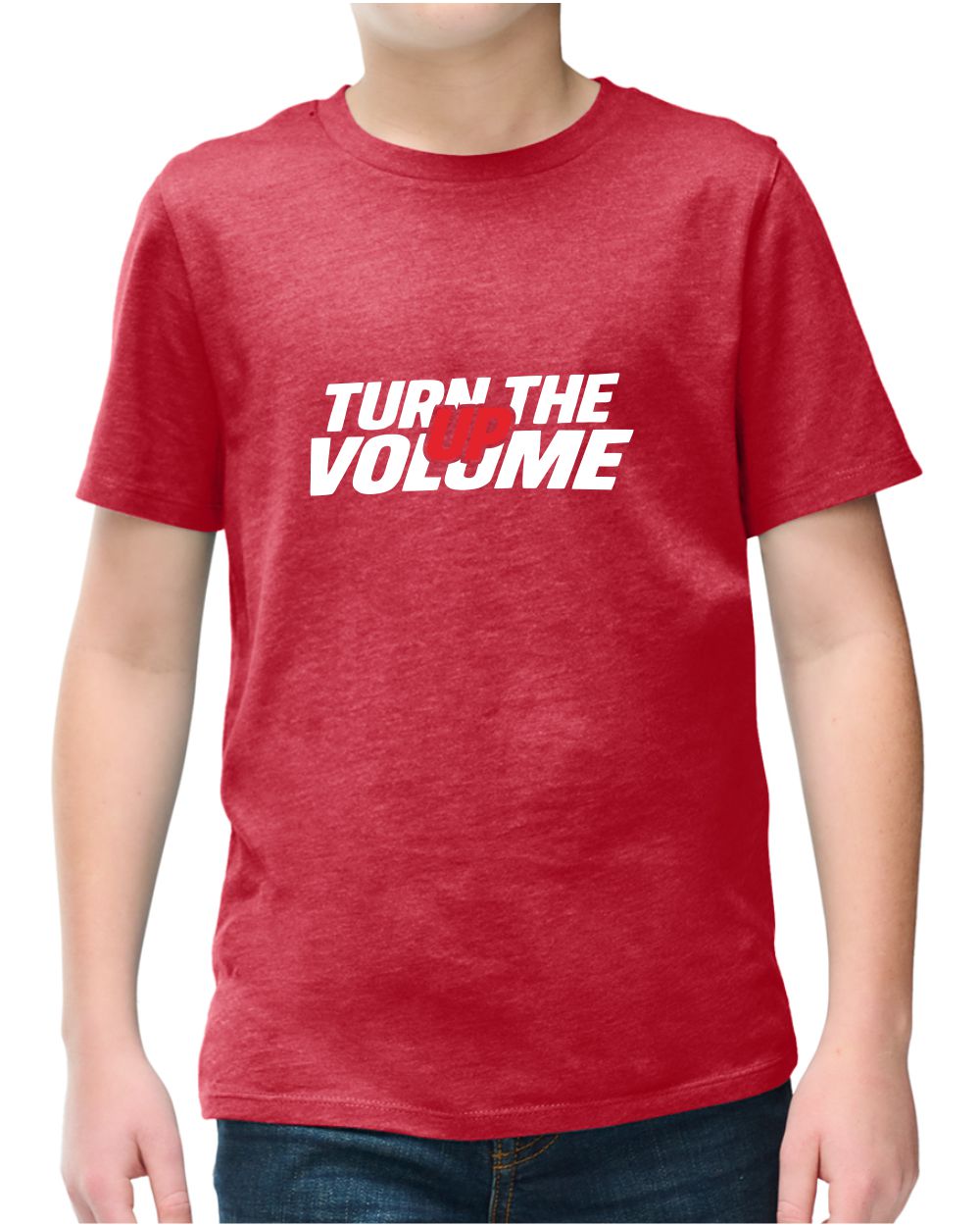 District S/S Perfect Blend Turn The Volume Up T-Shirt, color: Heathered Red
