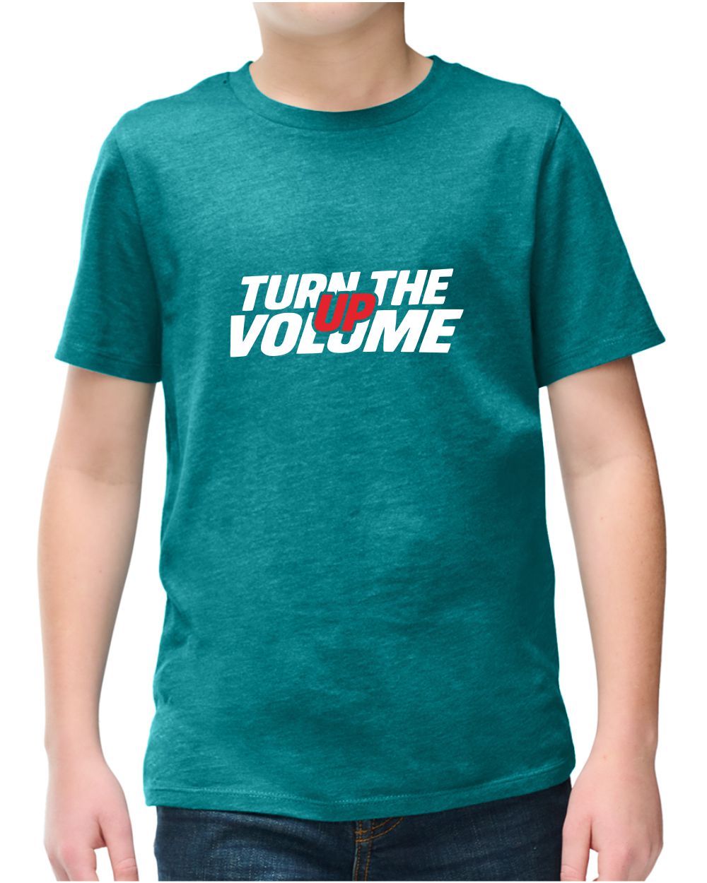 District S/S Perfect Blend Turn The Volume Up T-Shirt, color: Heathered Teal