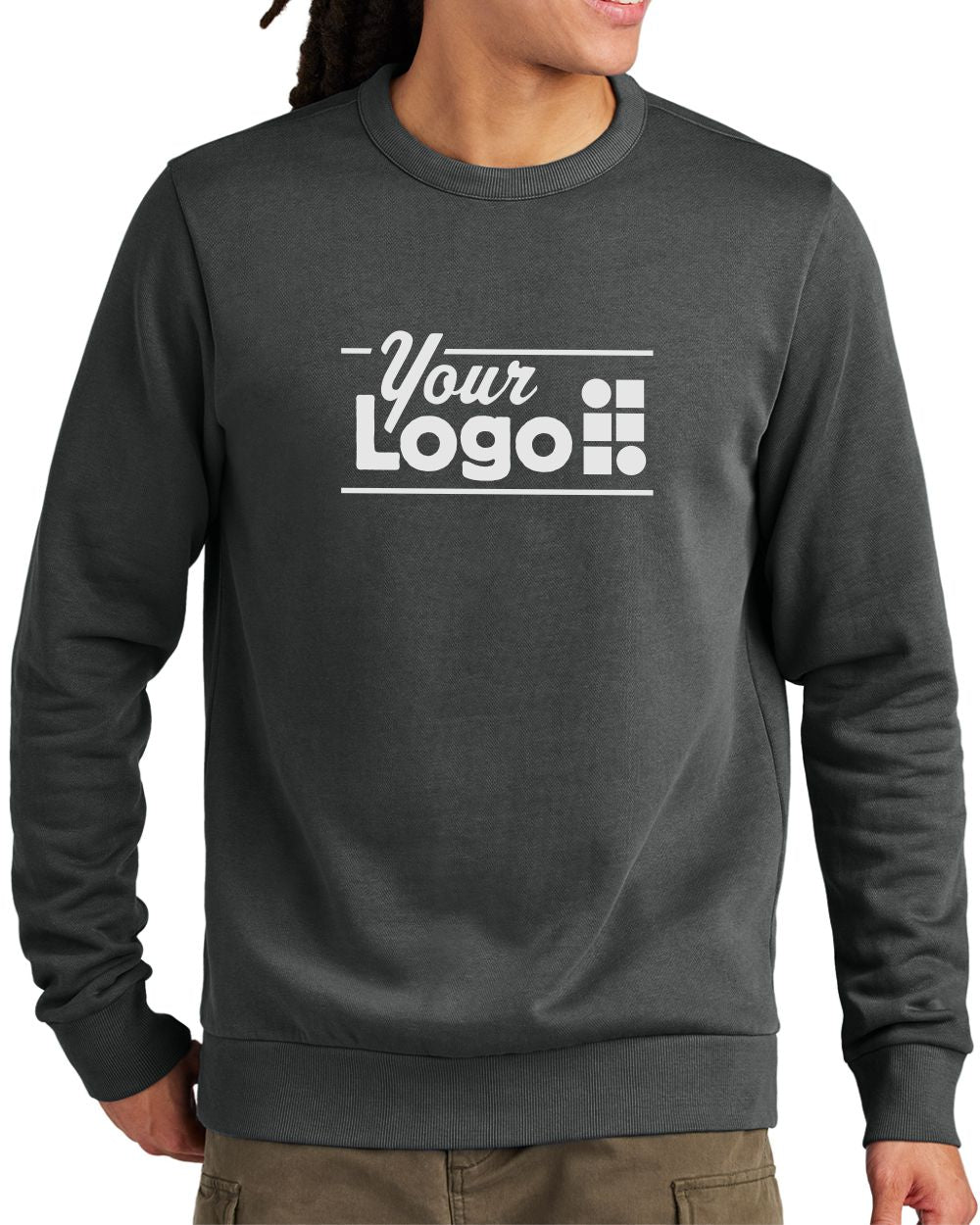 District Wash Fleece Crew Custom Sweatshirt, color: Graphite