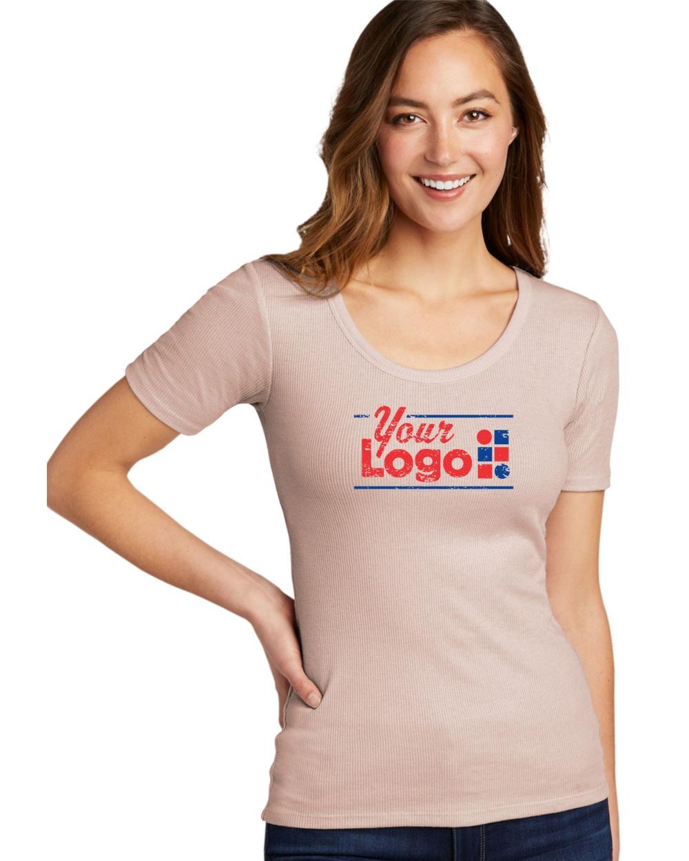 District S/S VIT Rip Scoop Neck Custom T-Shirt, color: Smokey Iris