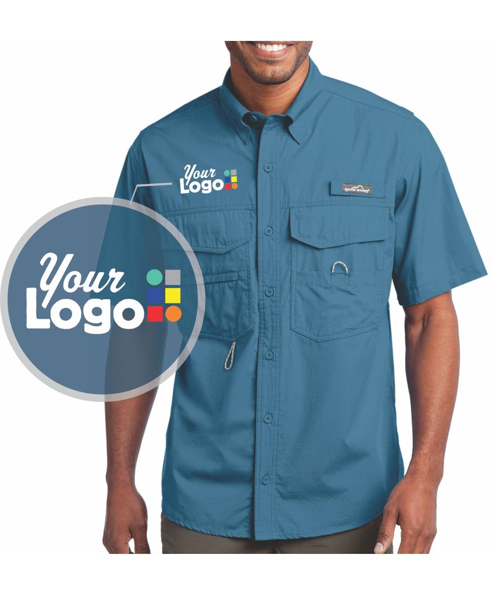 Eddie Bauer S/S Fishing Custom Shirt, color: Blue Gill