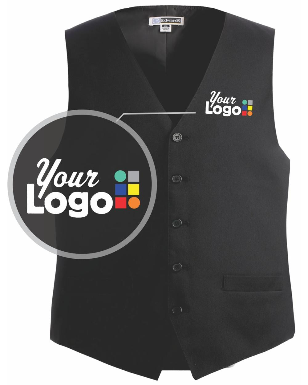 Edwards Formal Custom Vest, color: Black