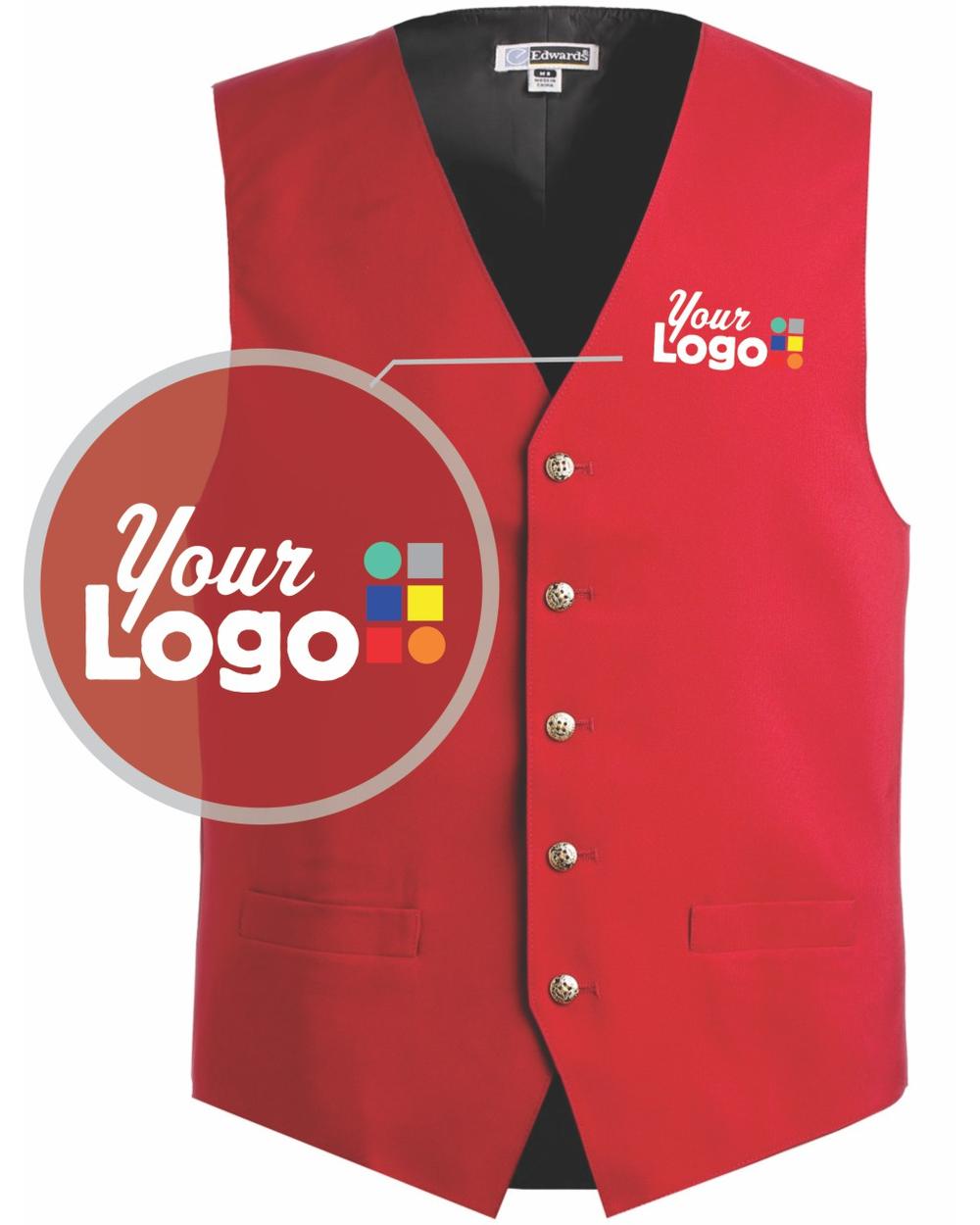 Edwards Formal Custom Vest, color: Red