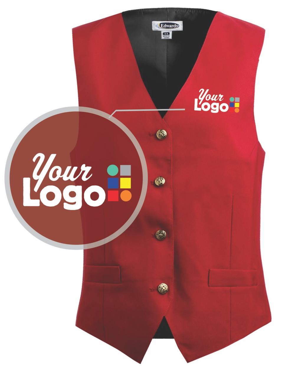 Edwards Formal Custom Vest, color: Red