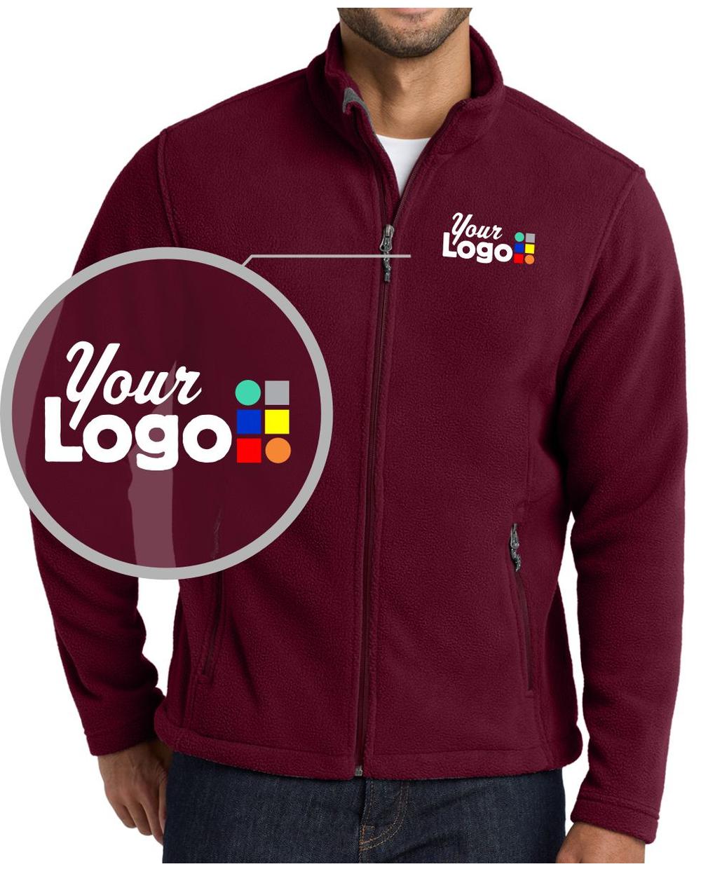 Port Authority Value Fleece Custom Jacket, color: Maroon