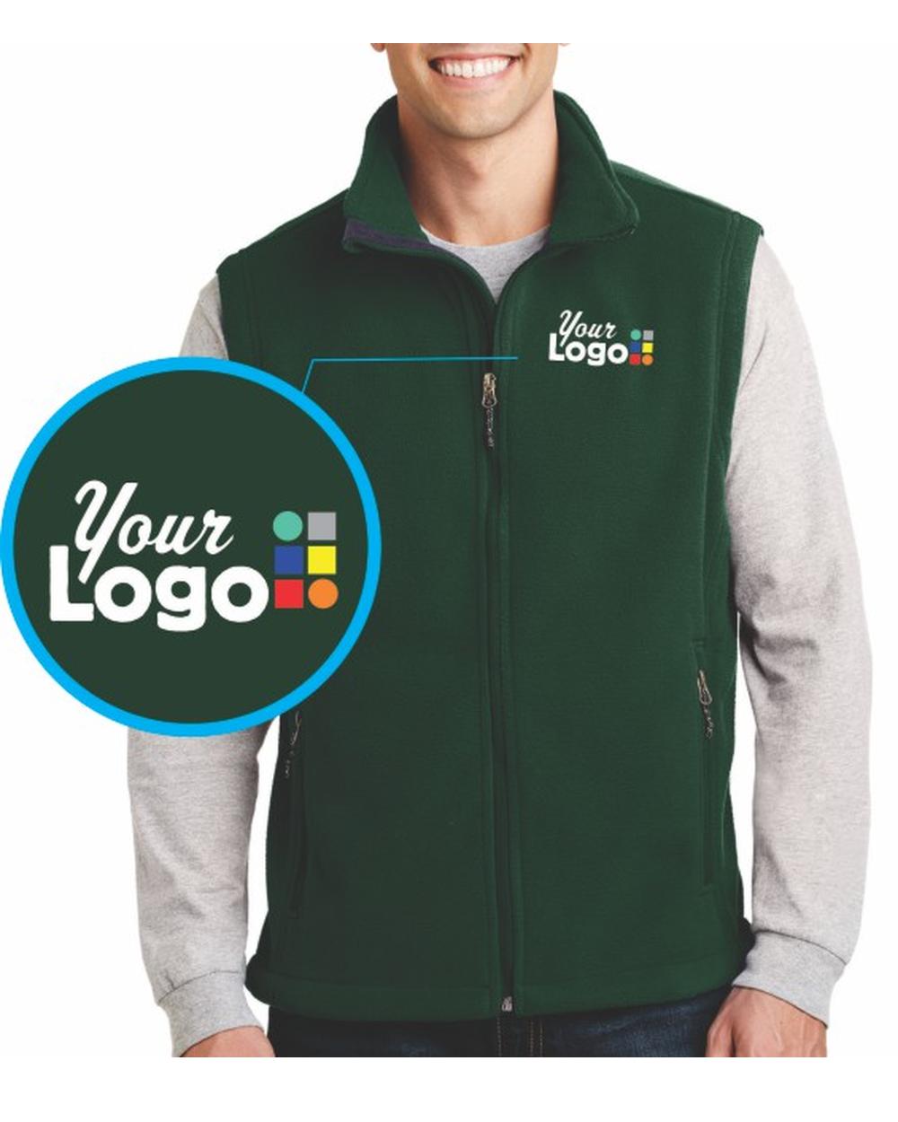 Port Authority Value-Fleece Custom Vest, color: Forest Green