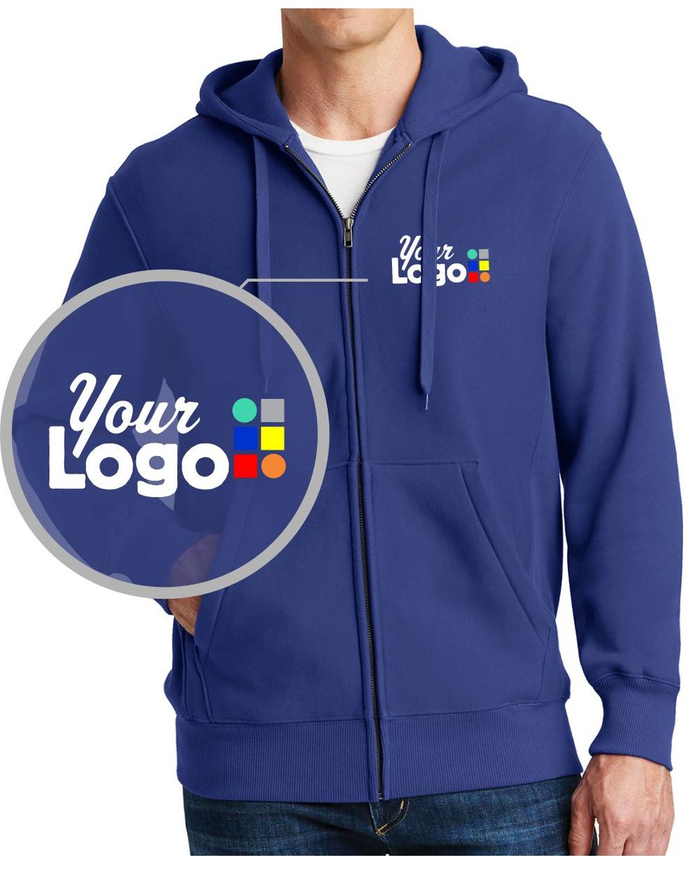 Sport-Tek Super HeavyWeight Full-Zip Custom Hoodie, color: Royal