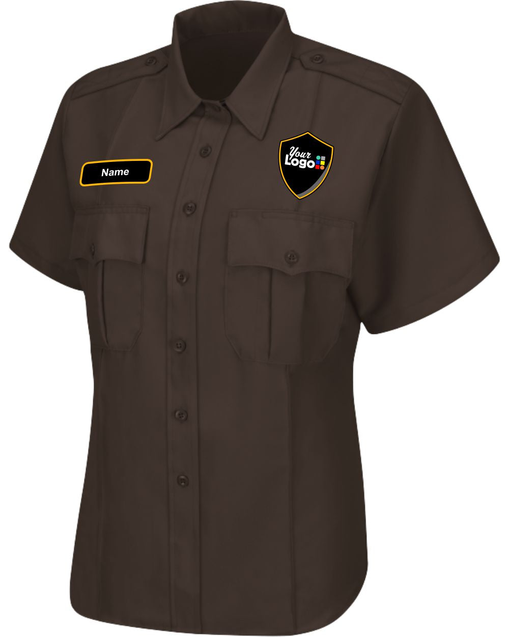 Horace Small S/S Sentry Custom Security Shirt, color: Brown