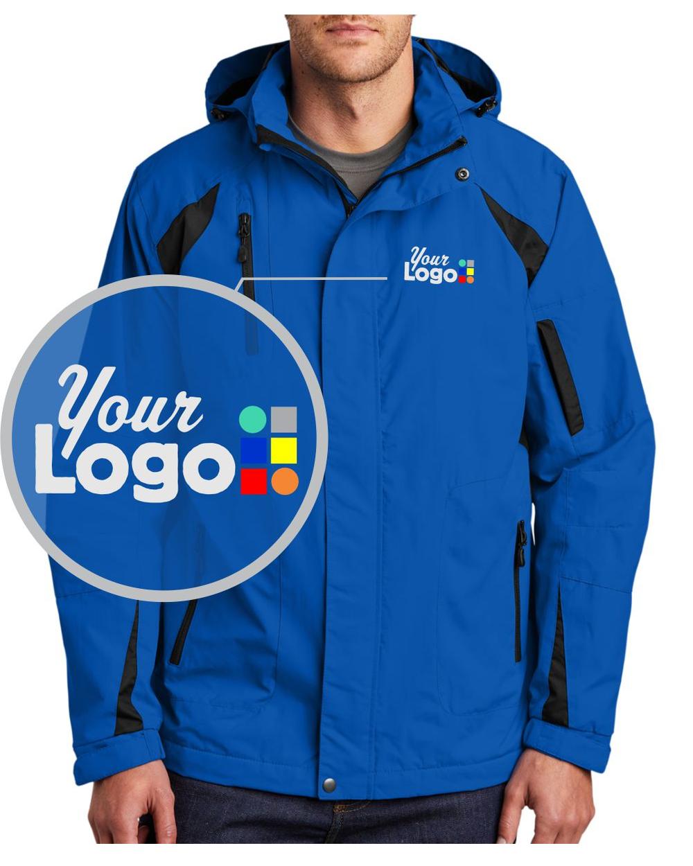 Port Authority All-Season II Custom Jacket, color: Snorkel Blue/Black