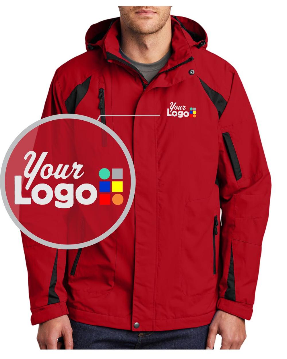 Port Authority All-Season II Custom Jacket, color: True Red/Black