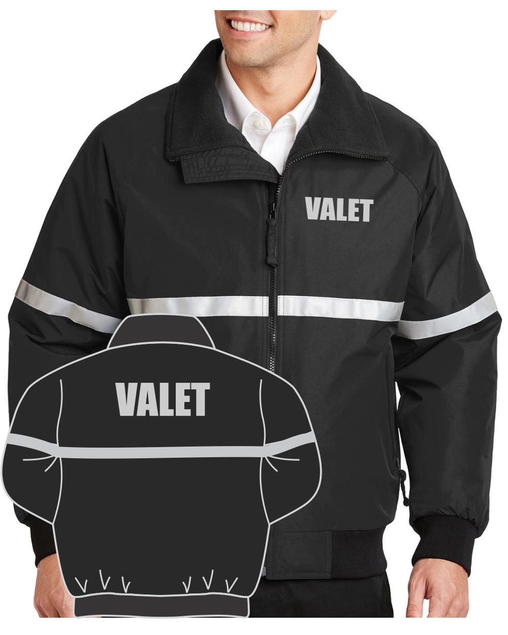 Port Authority Challenger Valet Titled Jacket, color: Black/Reflective Grey