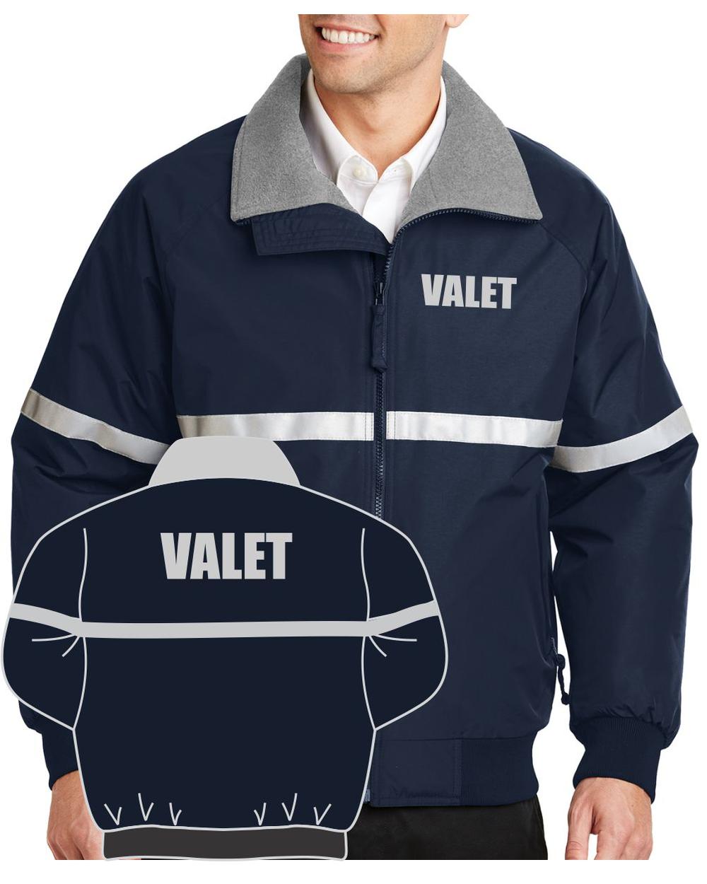Port Authority Challenger Valet Titled Jacket, color: Navy/Reflective Grey