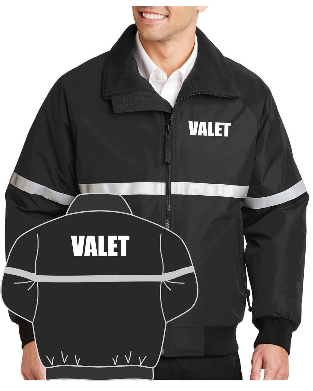 Port Authority Challenger Valet Titled Jacket, color: Black/White
