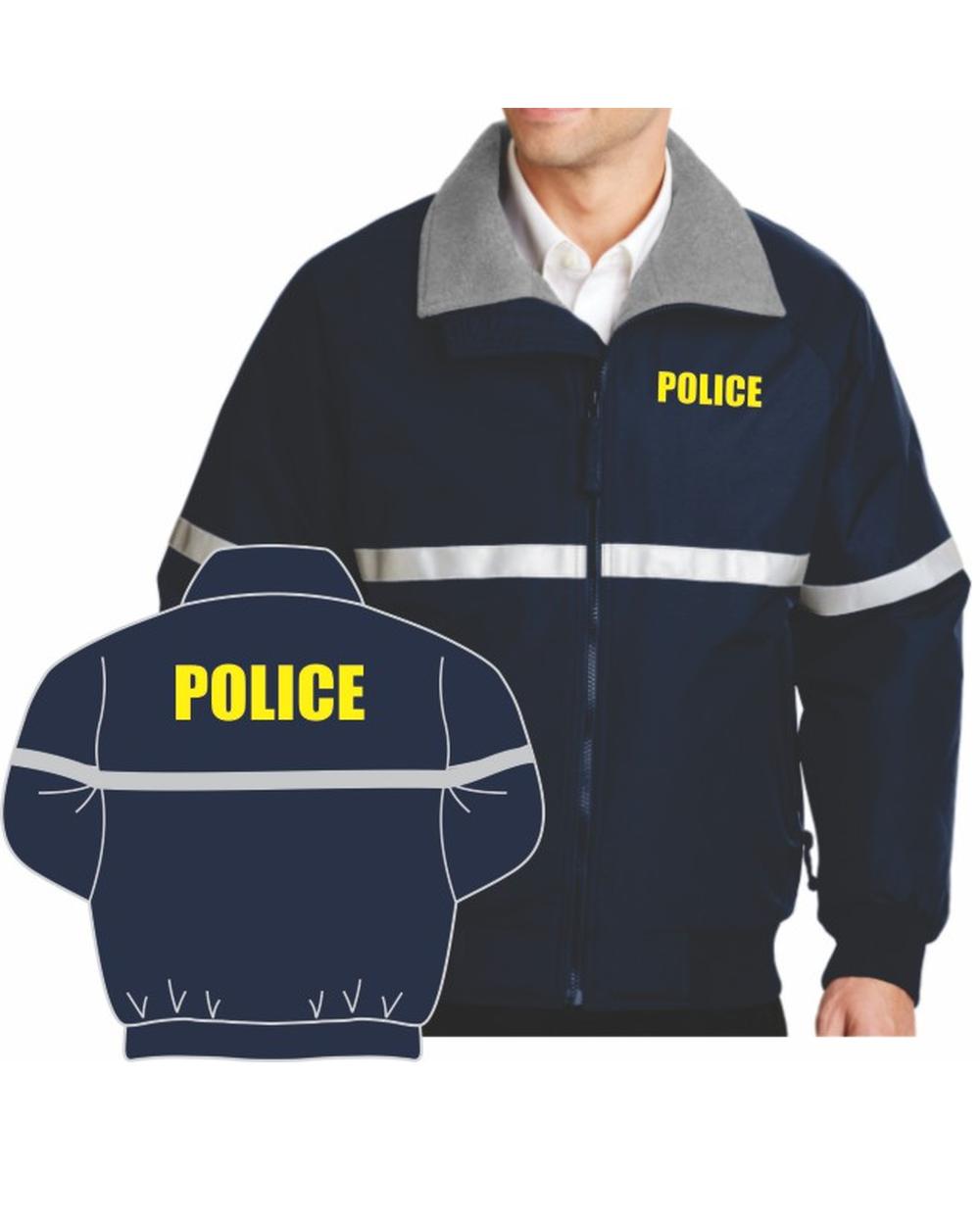Port Authority Challenger Police Titled Jacket, color: Navy/Gold