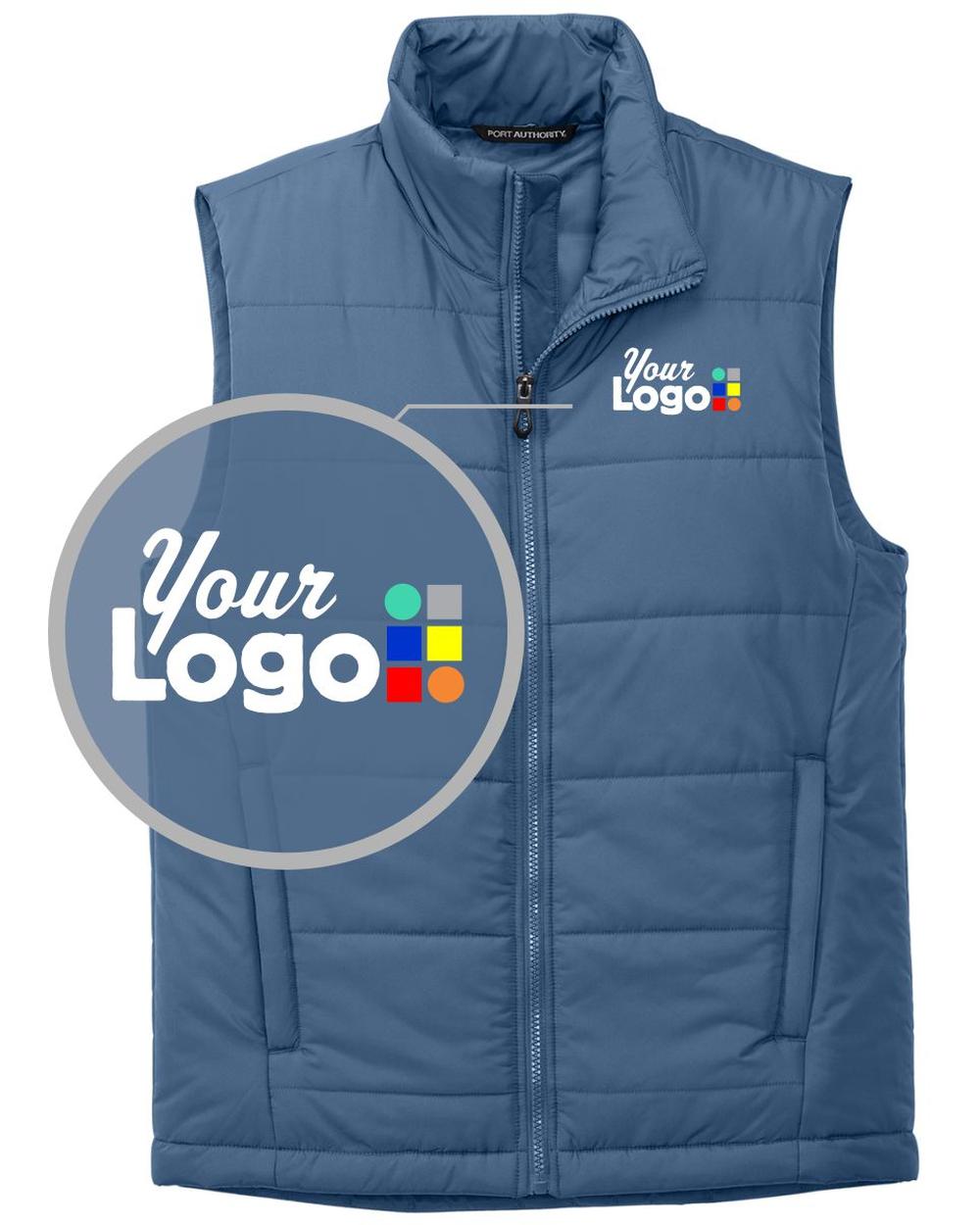 Port Authority Puffer Custom Vest, color: Dusk Blue