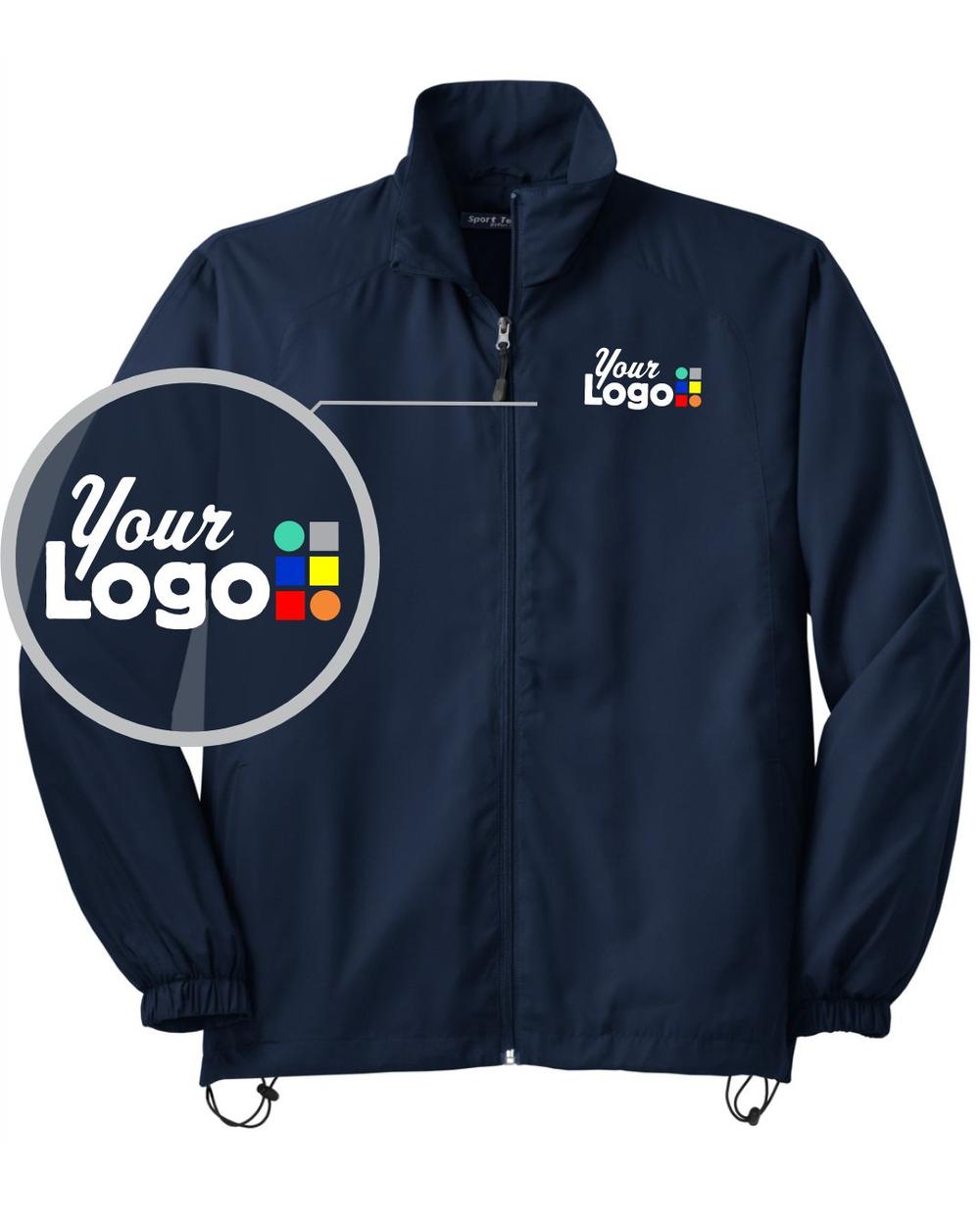 Sport-Tek Full-Zip Wind Custom Jacket, color: True Navy