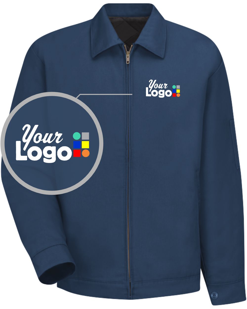 RedKap Slash Pocket Work Custom Jacket, color: Navy