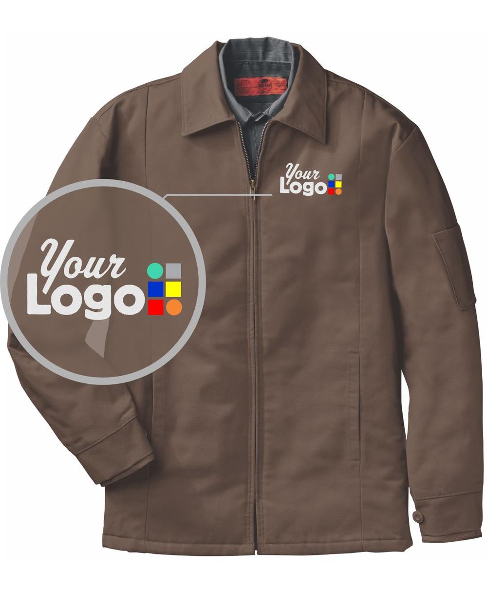 RedKap Perma-Lined Panel Custom Jacket, color: Brown