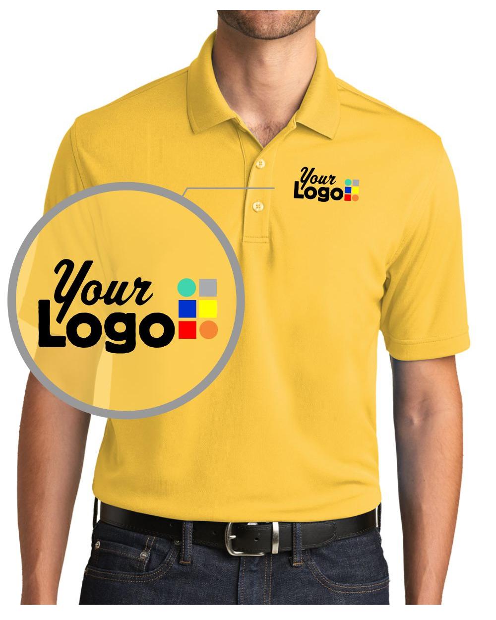 Port Authority S/S DryZone UV MicroMesh Custom Golf Shirt, color: Sunburst Yellow