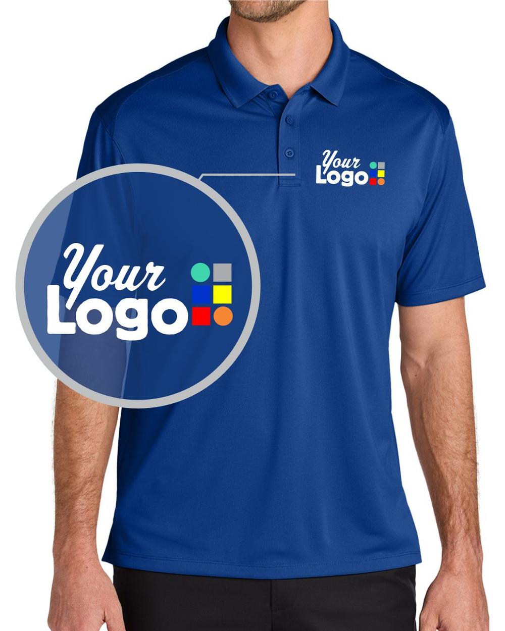 Port Authority S/S Wearever Performance Pique Custom Golf Shirt, color: True Royal