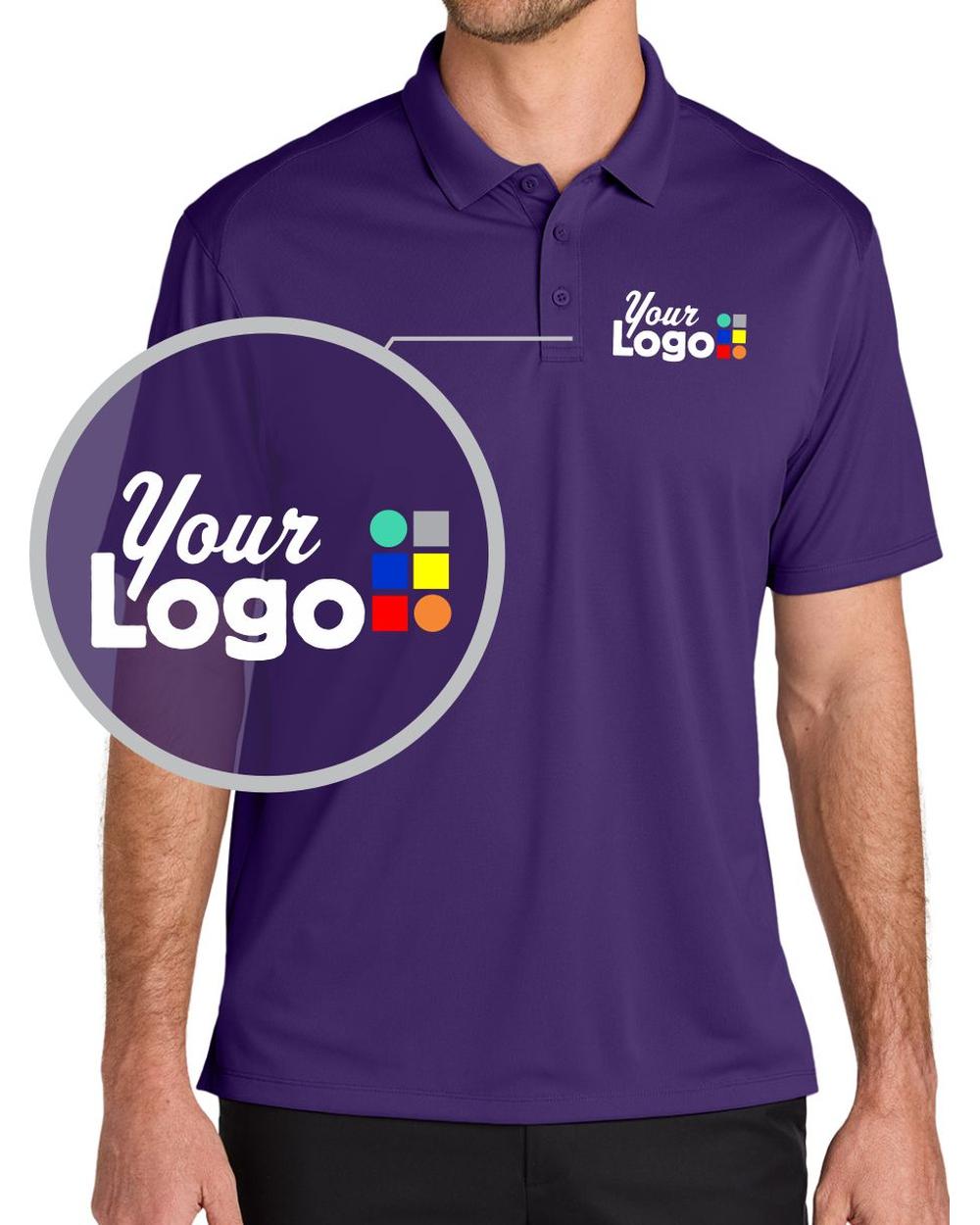 Port Authority S/S Wearever Performance Pique Custom Golf Shirt, color: Prism Purple