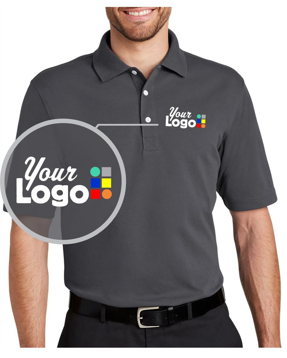 Port Authority S/S Rapid Dry Custom Golf Shirt, color: Charcoal