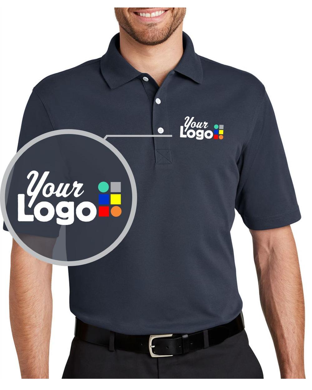 Port Authority S/S Rapid Dry Custom Golf Shirt, color: Classic Navy