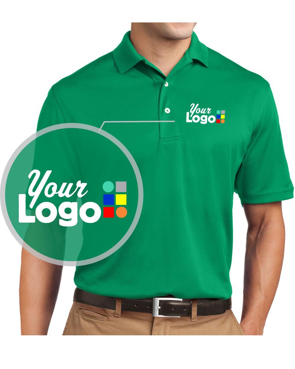 Sport-Tek S/S Dri-Mesh Custom Golf Shirt, color: Kelly Green