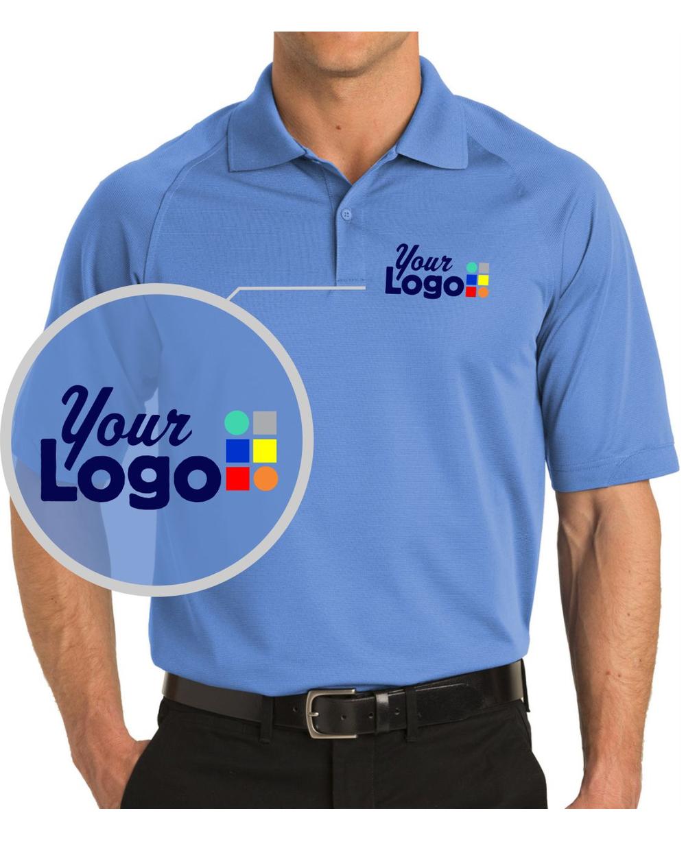 Port Authority S/S DryZone Ottoman Custom Golf Shirt, color: Blue Lake