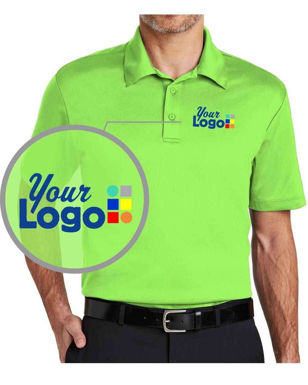 Port Authority S/S Silk Touch Performance Custom Golf Shirt, color: Lime