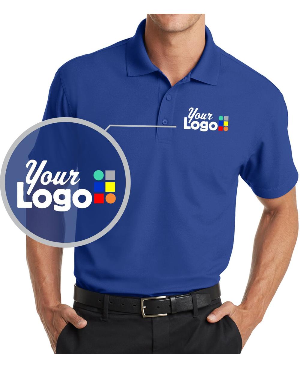 Port Authority S/S DryZone Grid Custom Golf Shirt, color: True Royal