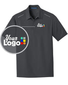 Port Authority S/S Pinpoint Mesh Custom Golf Shirt, color: Battleship Grey