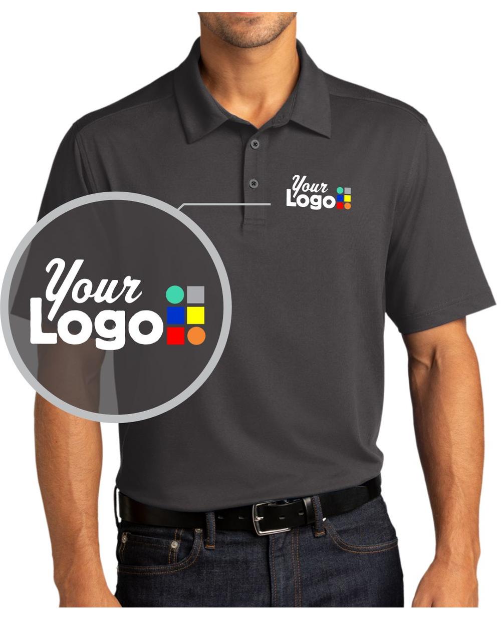 Port Authority S/S City Stretch Custom Golf Shirt, color: Graphite