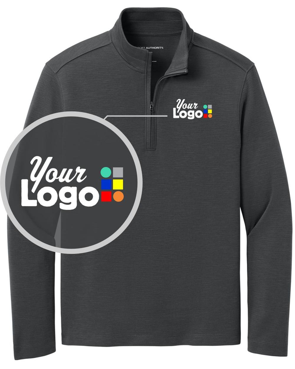 Port Authority Breakwater 1/4 Zip Custom Pullover, color: Grey Steel