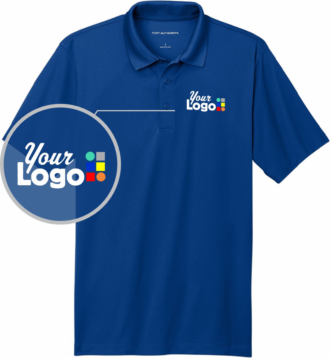Port Authority S/S C-Free Performance Custom Golf Shirt, color: True Royal